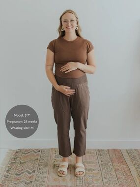 Emme mama brown linen pants